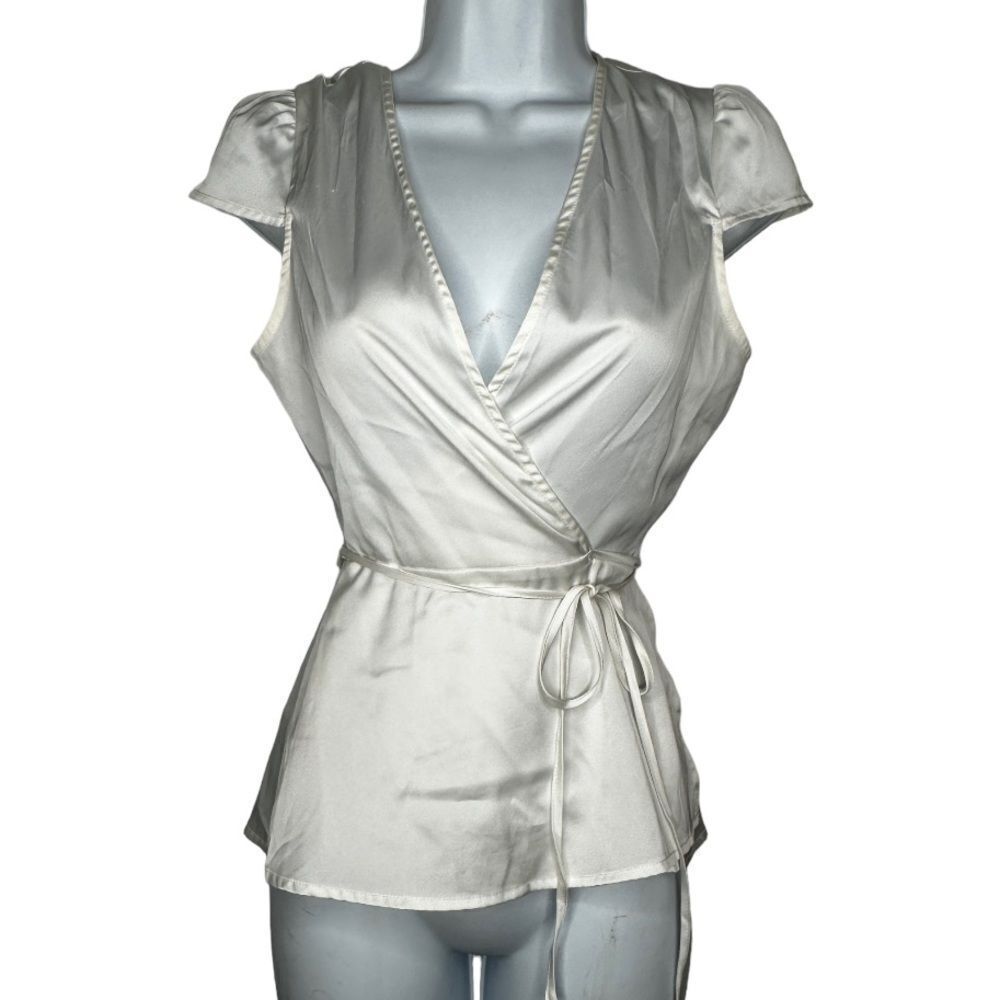 By The‎ Way White Wrap-Around Top